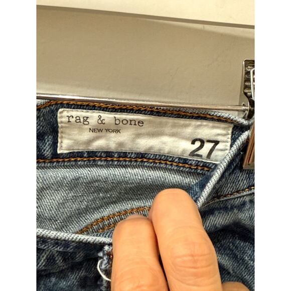 Rag & Bone Classic Denim Mid Rise Bootcut Leg Jeans Blue Washed Women's Size 27 - Picture 3 of 3